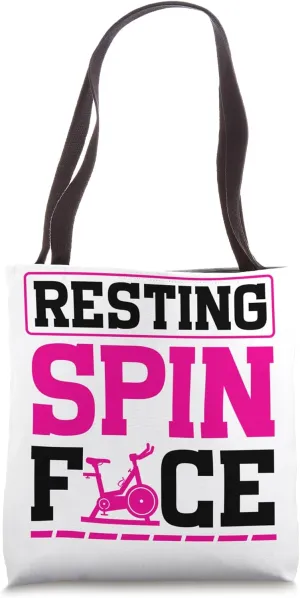 Spinning Class Resting Spin Face Spin Class Gym Tote Bag