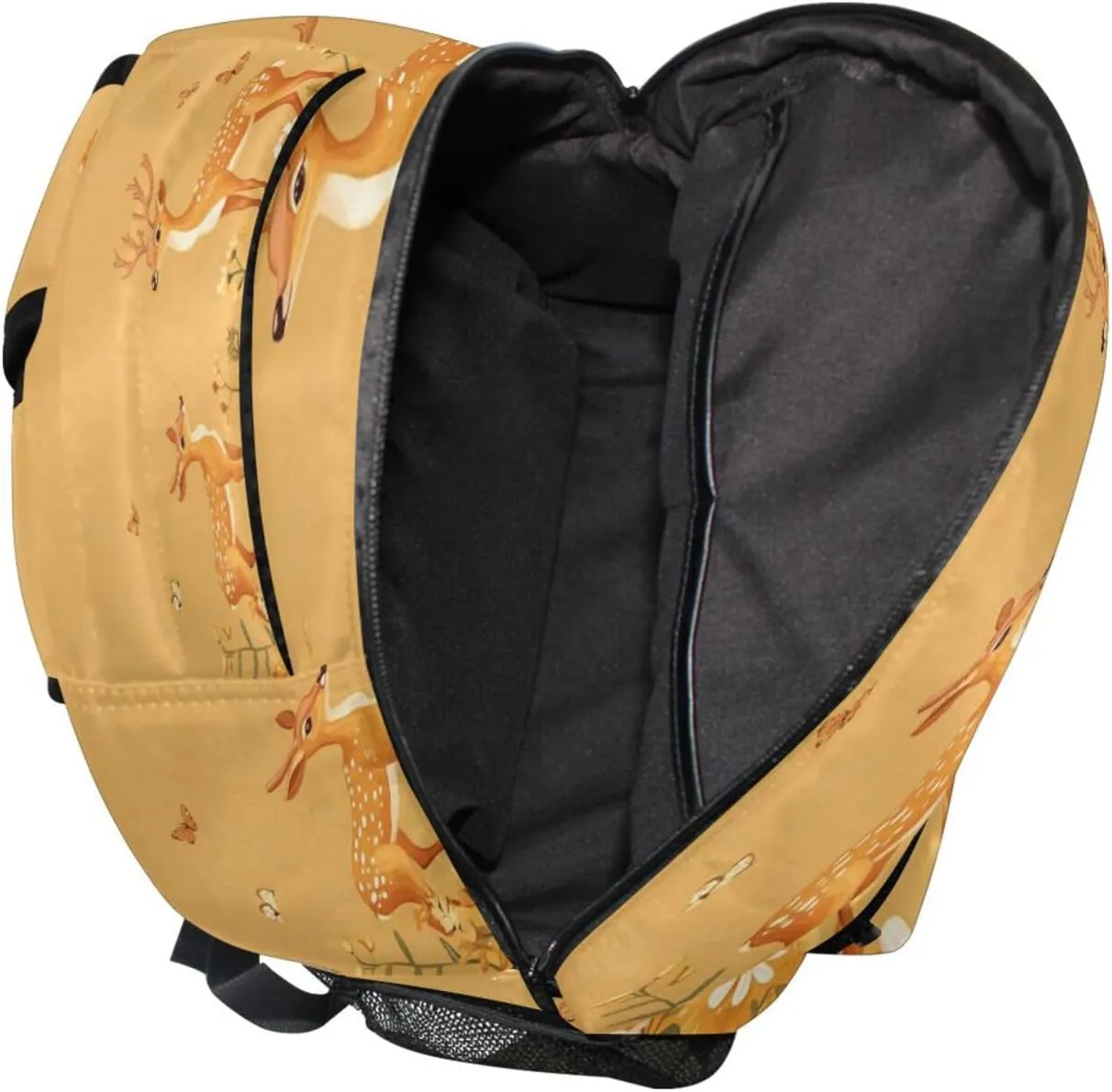 Sport Backpack for Unisex Adult Waterproof Outdoor Backpack with Chest Strap for College Work Cartoon Sika Deer Orange