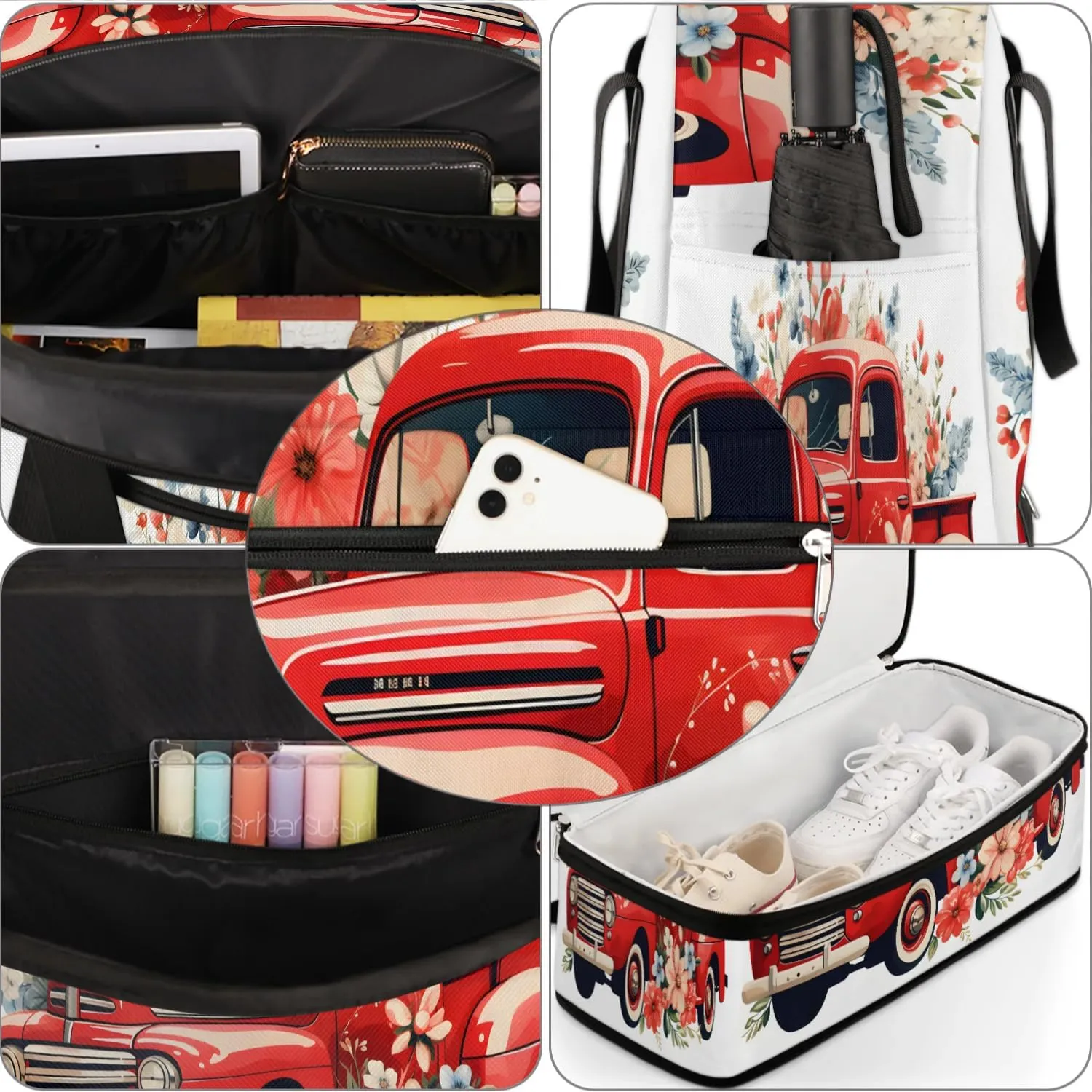 Sports Duffel Bag, Foldable Independence Day Travel Duffel Bag, Gym Yoga Beach Bag Weekender Overnight Bag with Shoes Compartment for Men Women, 4th of July