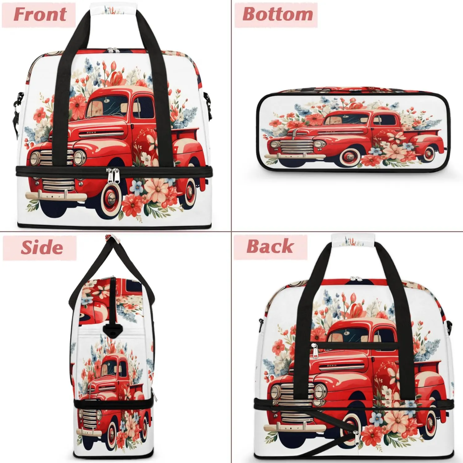 Sports Duffel Bag, Foldable Independence Day Travel Duffel Bag, Gym Yoga Beach Bag Weekender Overnight Bag with Shoes Compartment for Men Women, 4th of July