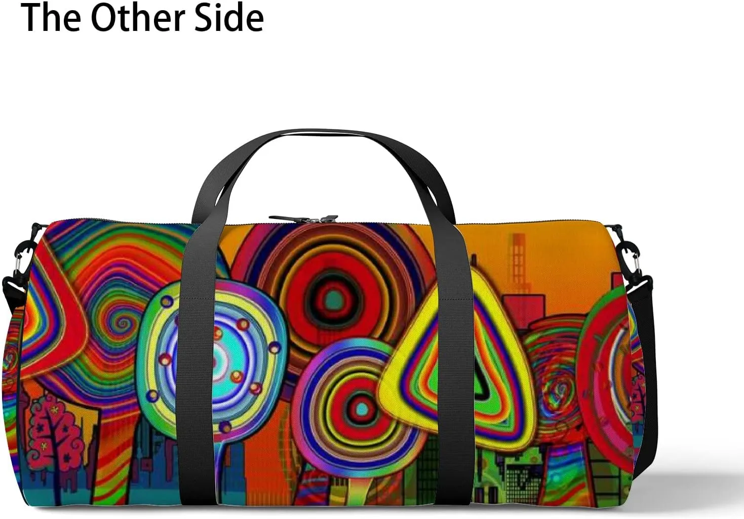 Sports Gym Bag for Women and Men Waterproof Abstract Trees Colorful Duffel Bag Lightweight Carryon Traveling Boarding Gripsack
