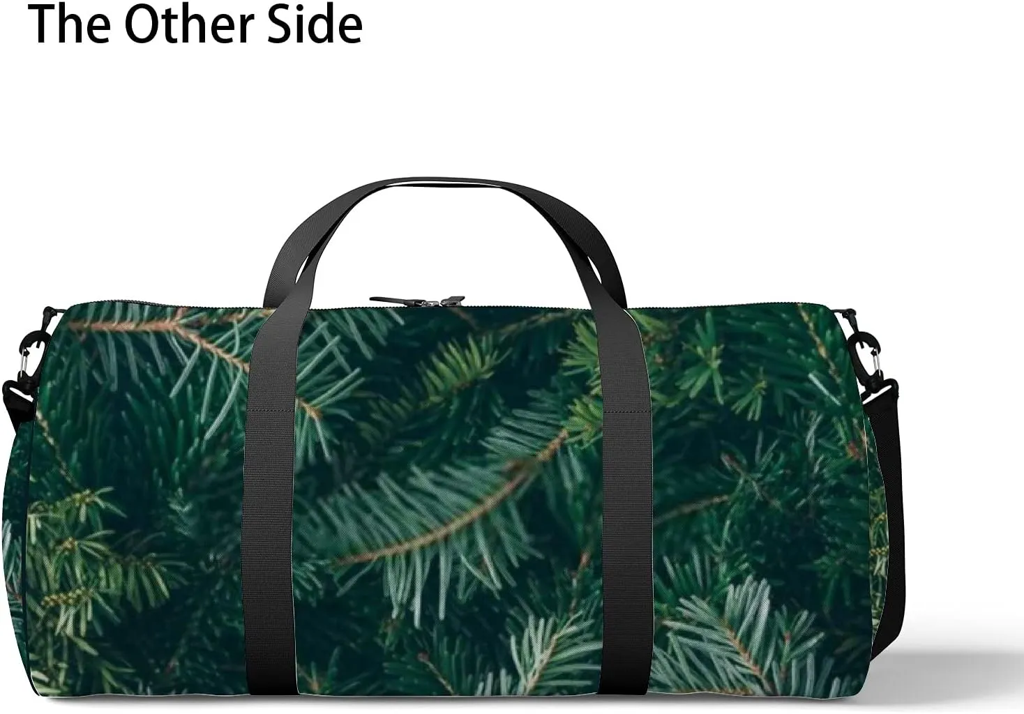 Sports Gym Bag for Women and Men Waterproof Christmas Tree Branches Green Duffel Bag Lightweight Carryon Traveling Boarding Gripsack