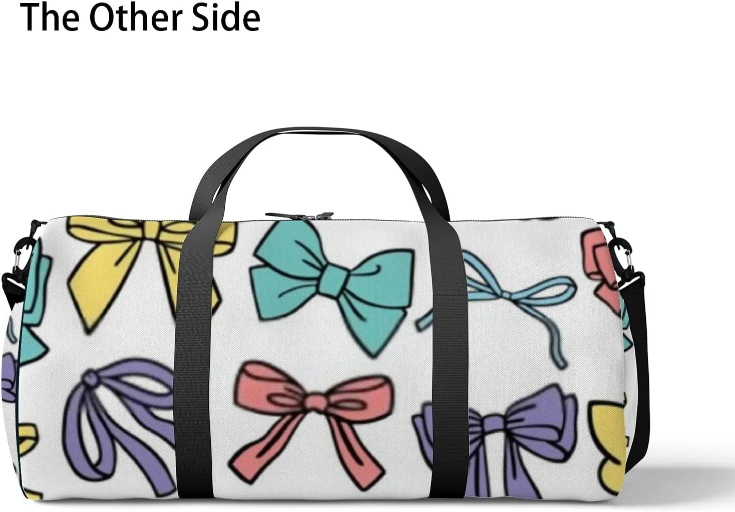 Sports Gym Bag for Women and Men Waterproof Colourful Bow Silhouette Duffel Bag Lightweight Carryon Traveling Boarding Gripsack