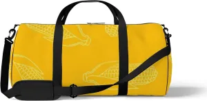 Sports Gym Bag for Women and Men Waterproof Corn Outline Pattern Yellow Duffel Bag Lightweight Carryon Traveling Boarding Gripsack