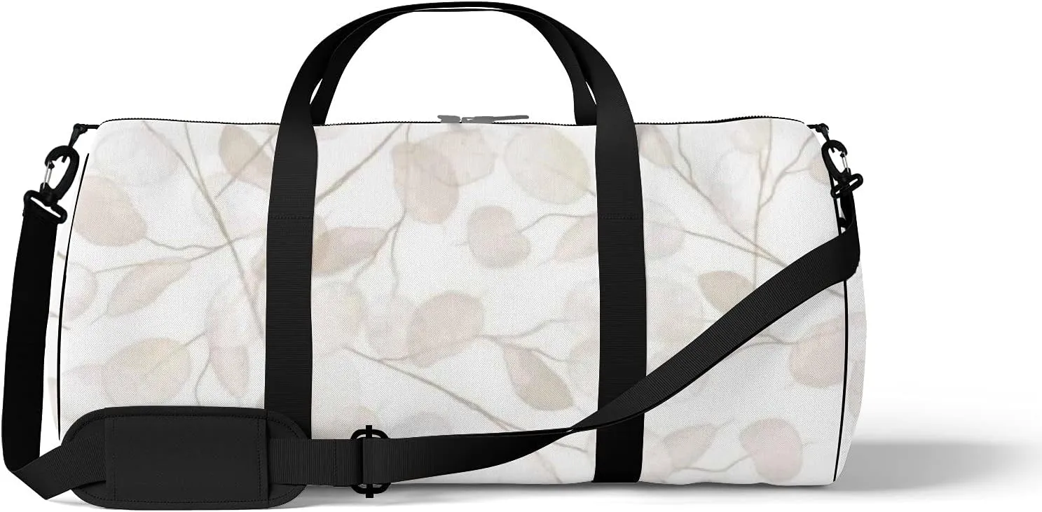 Sports Gym Bag for Women and Men Waterproof Floral Watercolor Winter Boho Style Duffel Bag Lightweight Carryon Traveling Boarding Gripsack