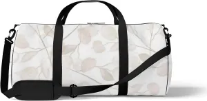 Sports Gym Bag for Women and Men Waterproof Floral Watercolor Winter Boho Style Duffel Bag Lightweight Carryon Traveling Boarding Gripsack