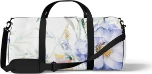 Sports Gym Bag for Women and Men Waterproof Flowers Watercolor Pattern Duffel Bag Lightweight Carryon Traveling Boarding Gripsack