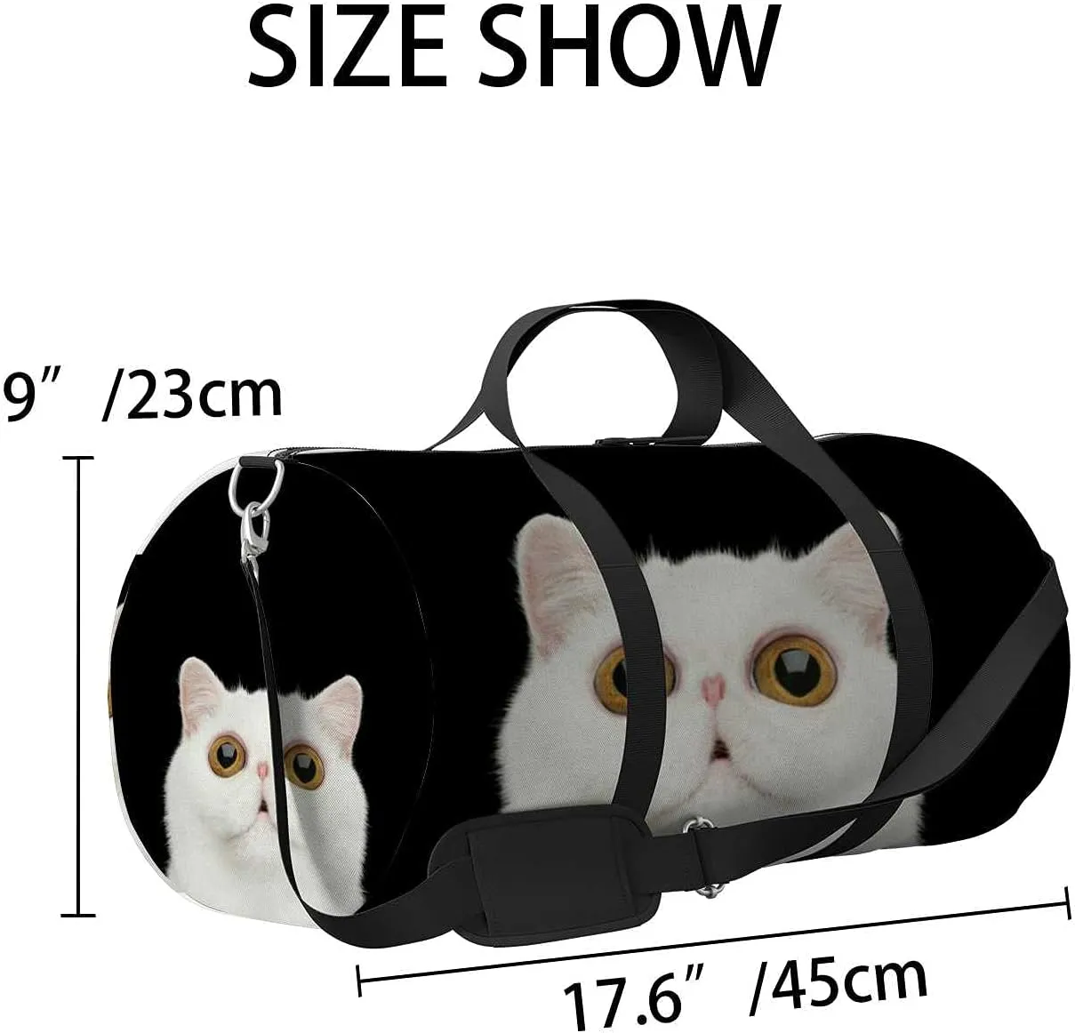 Sports Gym Bag for Women and Men Waterproof Funny Portrait Pure Duffel Bag Lightweight Carryon Traveling Boarding Gripsack
