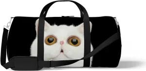 Sports Gym Bag for Women and Men Waterproof Funny Portrait Pure Duffel Bag Lightweight Carryon Traveling Boarding Gripsack
