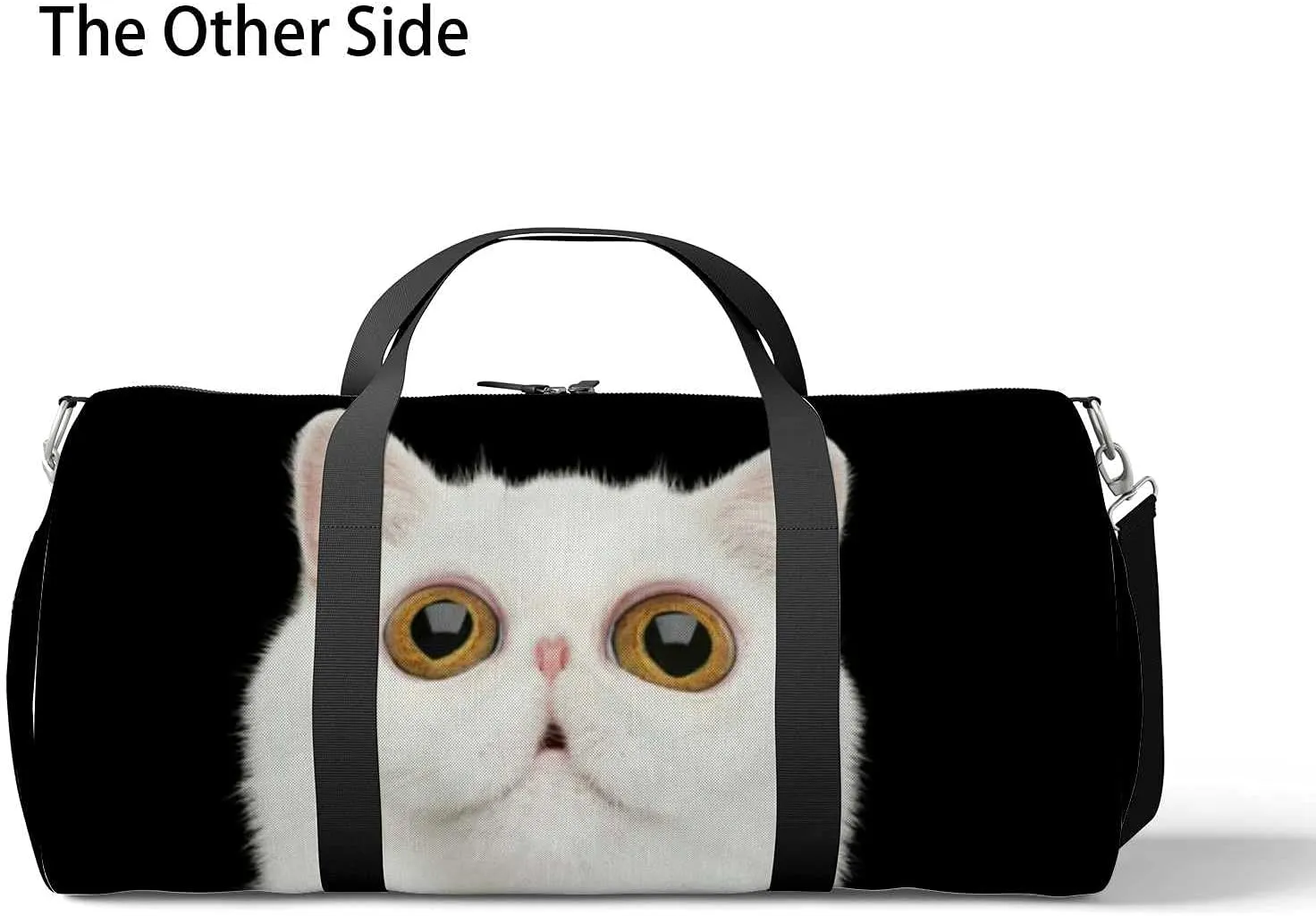 Sports Gym Bag for Women and Men Waterproof Funny Portrait Pure Duffel Bag Lightweight Carryon Traveling Boarding Gripsack