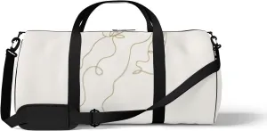 Sports Gym Bag for Women and Men Waterproof Outline Silhouette Line Art Duffel Bag Lightweight Carryon Traveling Boarding Gripsack