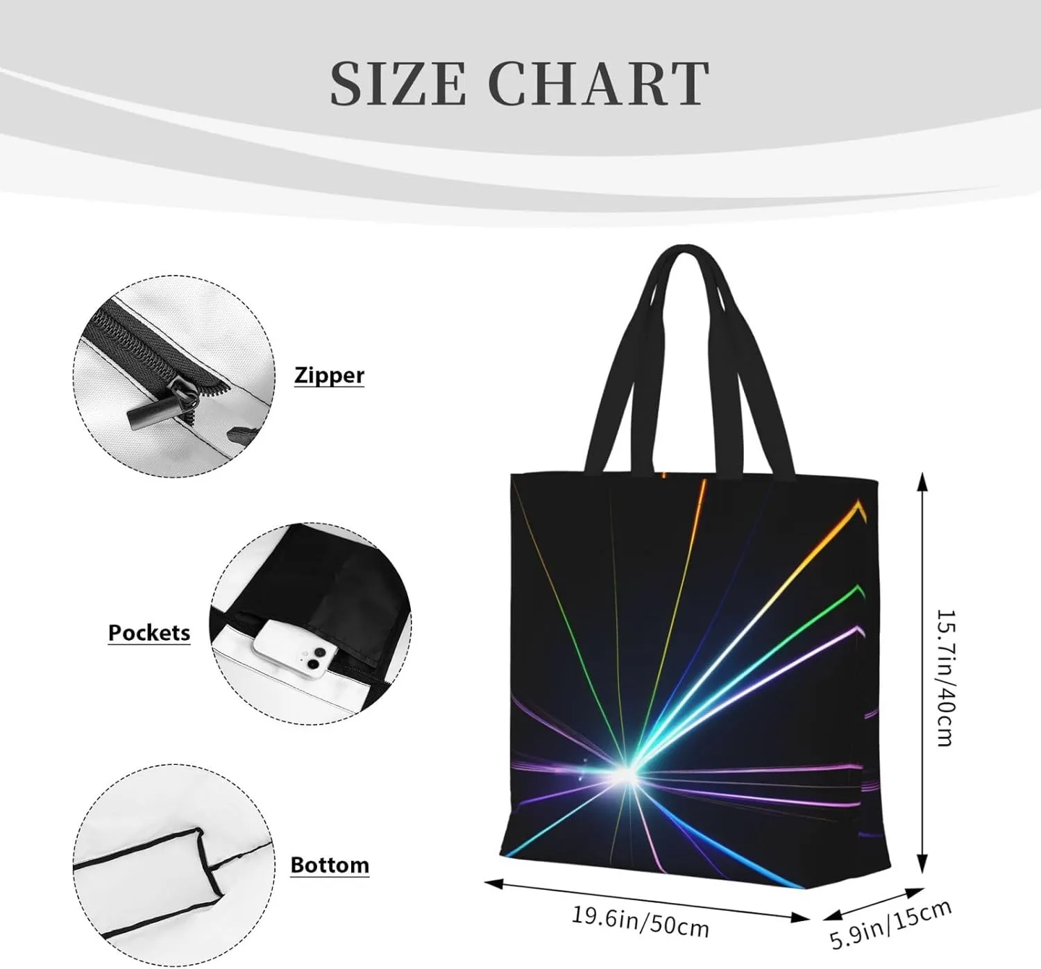 SSIMOO Llama In A Scarf Trendy Fashion Shopping Bags,Zippered Convenience Bag,Shopping Tote And Shoulder Bag