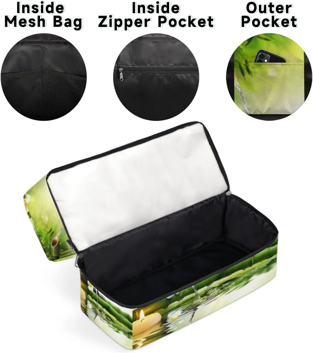 St Bamboo Travel Duffel Bag Sports Tote Gym Bag, Double layer Large Waterproof Overnight Shoulder Weekender Bag for Women Men