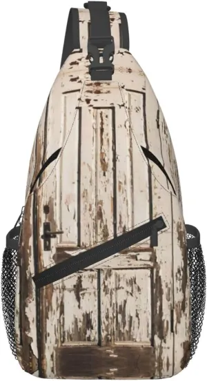 Stall Barn Door Print Sling Bag Crossbody Backpack For Women Men Hiking Travel Over The Shoulder Multipurpose Bag