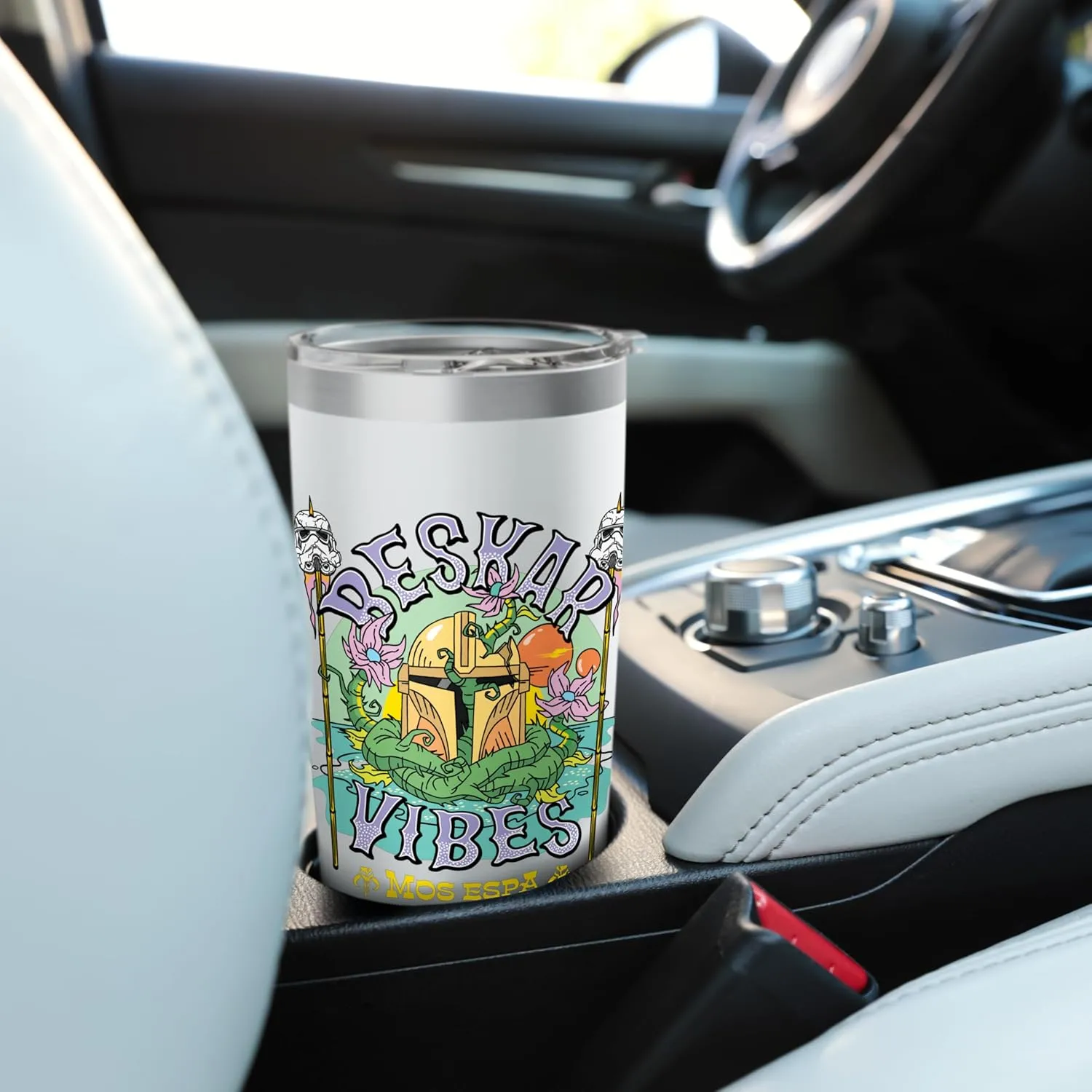 Star Wars The Mandalorian Beskar Vibes Mos Espa Surf Beach Stainless Steel Insulated Tumbler