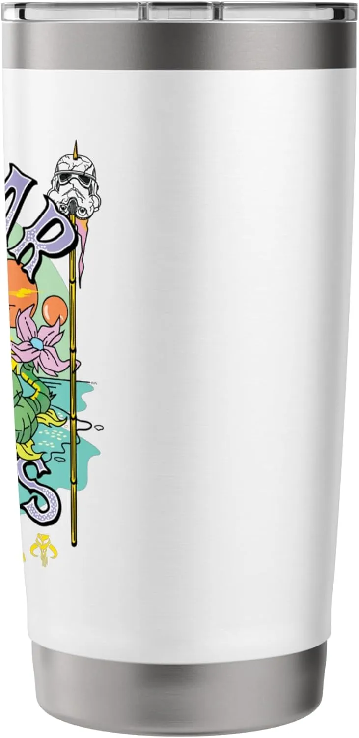 Star Wars The Mandalorian Beskar Vibes Mos Espa Surf Beach Stainless Steel Insulated Tumbler