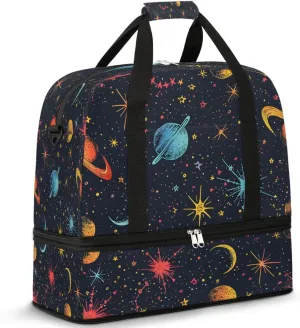 Starlight Symphony Travel Duffel Bag, Travel Essentials, Gym Bag for Women, Weekender Overnight Bag With Shoes Compartment, Carry On Bags for Airplanes