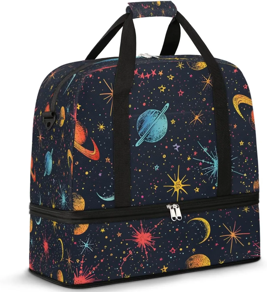 Starlight Symphony Travel Duffel Bag, Travel Essentials, Gym Bag for Women, Weekender Overnight Bag With Shoes Compartment, Carry On Bags for Airplanes