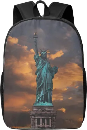 Statue Of Libertys Backpack, 17 Inch Travel Business Laptop Backpack For Women Men