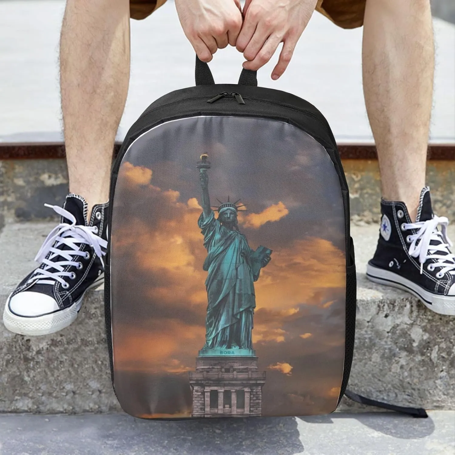 Statue Of Libertys Backpack, 17 Inch Travel Business Laptop Backpack For Women Men