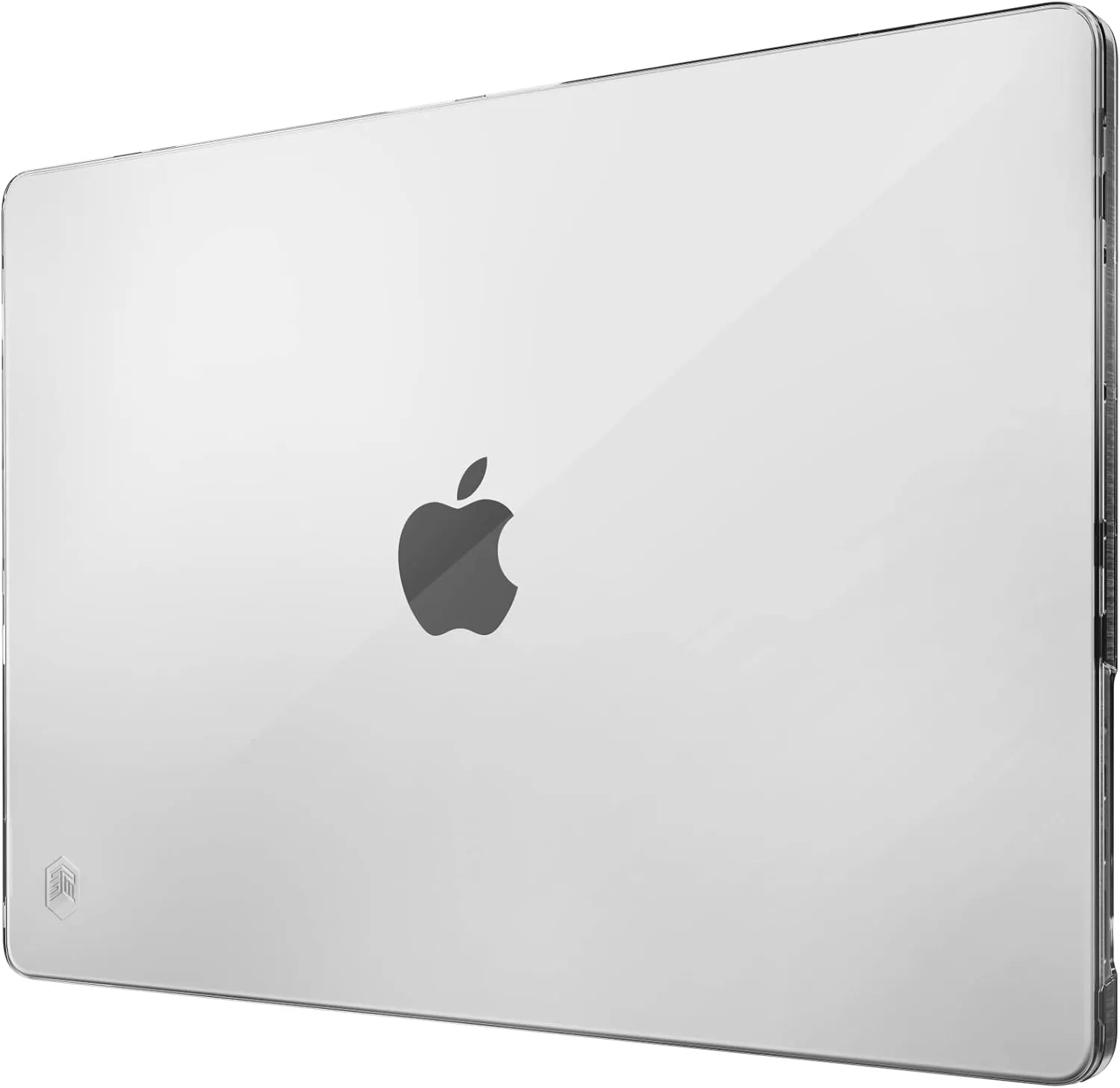 STM Studio Case for MacBook Pro 16-Inch M1 2021, M2 2023, M3 2023 A2141, A2485, A2780, Lightweight Clear Plastic Hard Shell with Raised Textured Feet to Prevent Sliding - Clear