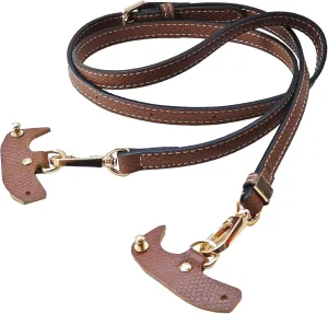 Strap Kit Replacement, Adjustable Leather Handbag Crossbody Shoulder Bag Strap Compatible with Long cham Le P-lia-ge Mini Pouch Women(Brown Gold)
