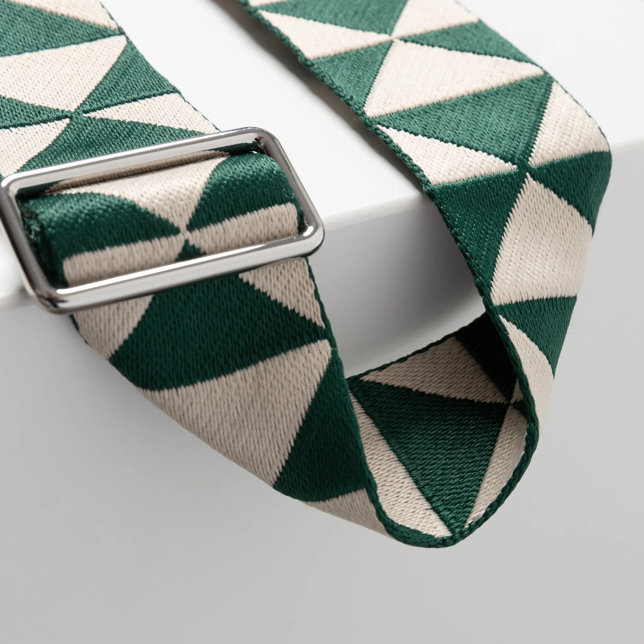 strap triangles green/sand - stone