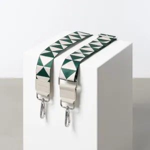strap triangles green/sand - stone