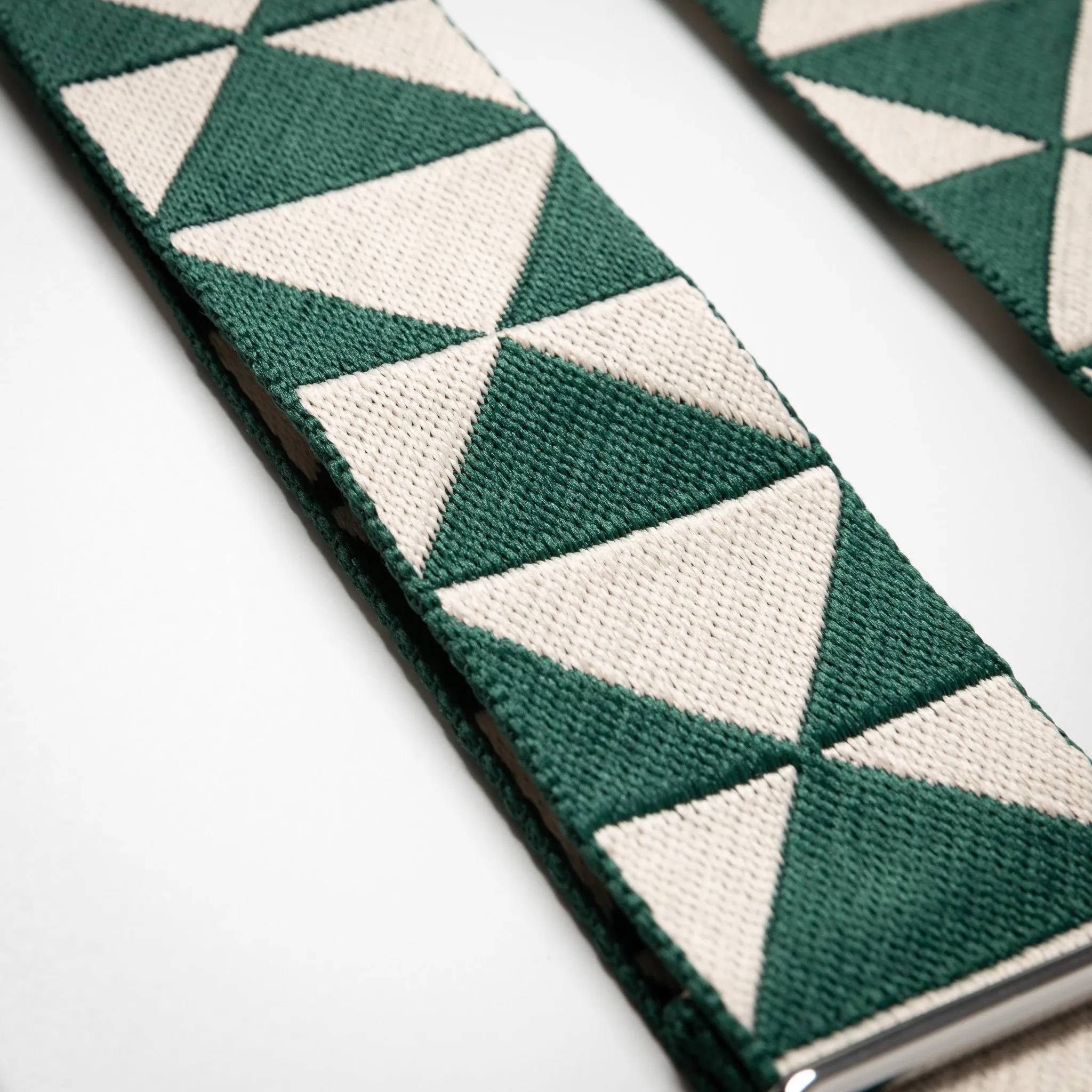 strap triangles green/sand - stone