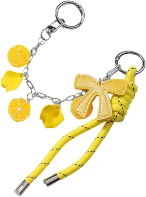 Stylish Faux Leather Bowknot Bag Charm for Women with Plush Balls Tassels Bag Chain for Crossbody Shoulder Bag Decors