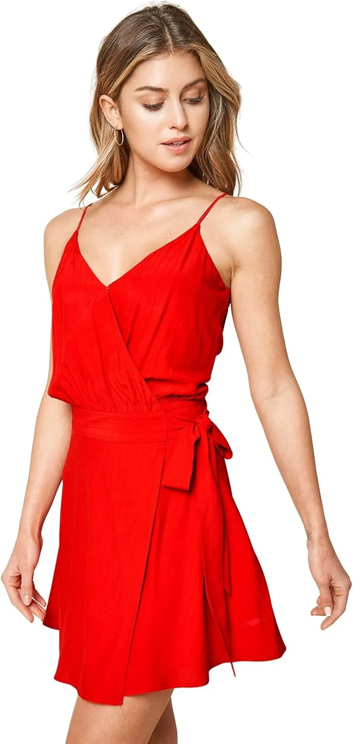 Sugar Lips Women's As She Goes Mini Wrap Dress