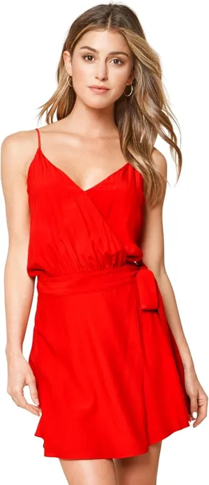 Sugar Lips Women's As She Goes Mini Wrap Dress
