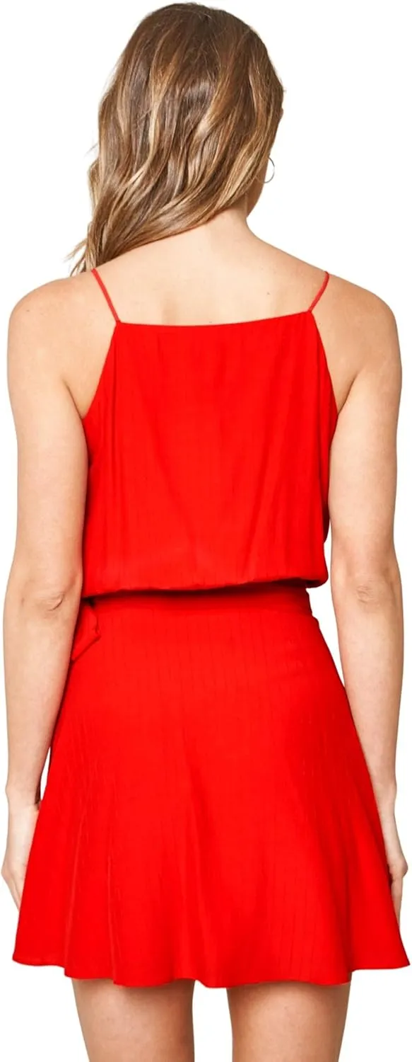 Sugar Lips Women's As She Goes Mini Wrap Dress