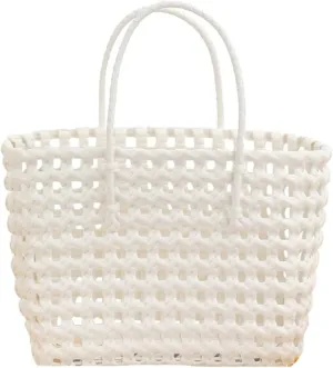 Summer Woven Beach Bag for Women - Washable Cute Jelly Plastic Hobo Shoulder Travel Bag for Sports Beach 2024