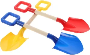 SUPVOX 3Pcs Beach Shovel Sand Play for Outdoor Fun Interactive Summer Beach Activities Engaging Yellow Red Blue Design Enhances Creativity Motor Skills