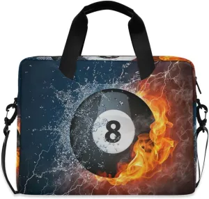 susiyo Billiard Ball in Fire and Water Laptop Bag Briefcases Messenger Shoulder Bags for 15.6 inch Laptop or Tablet