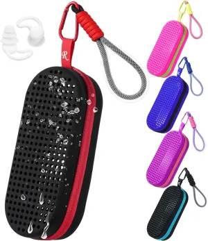 Swim Goggle Case For Swimming Goggles, Protective Cases for Goggles with Clip