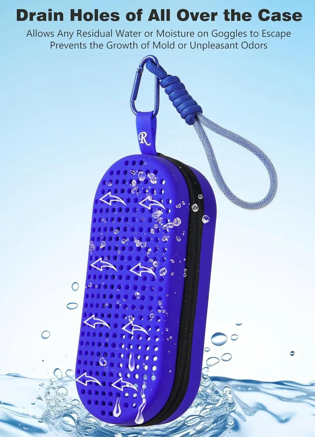 Swim Goggle Case For Swimming Goggles, Protective Cases for Goggles with Clip