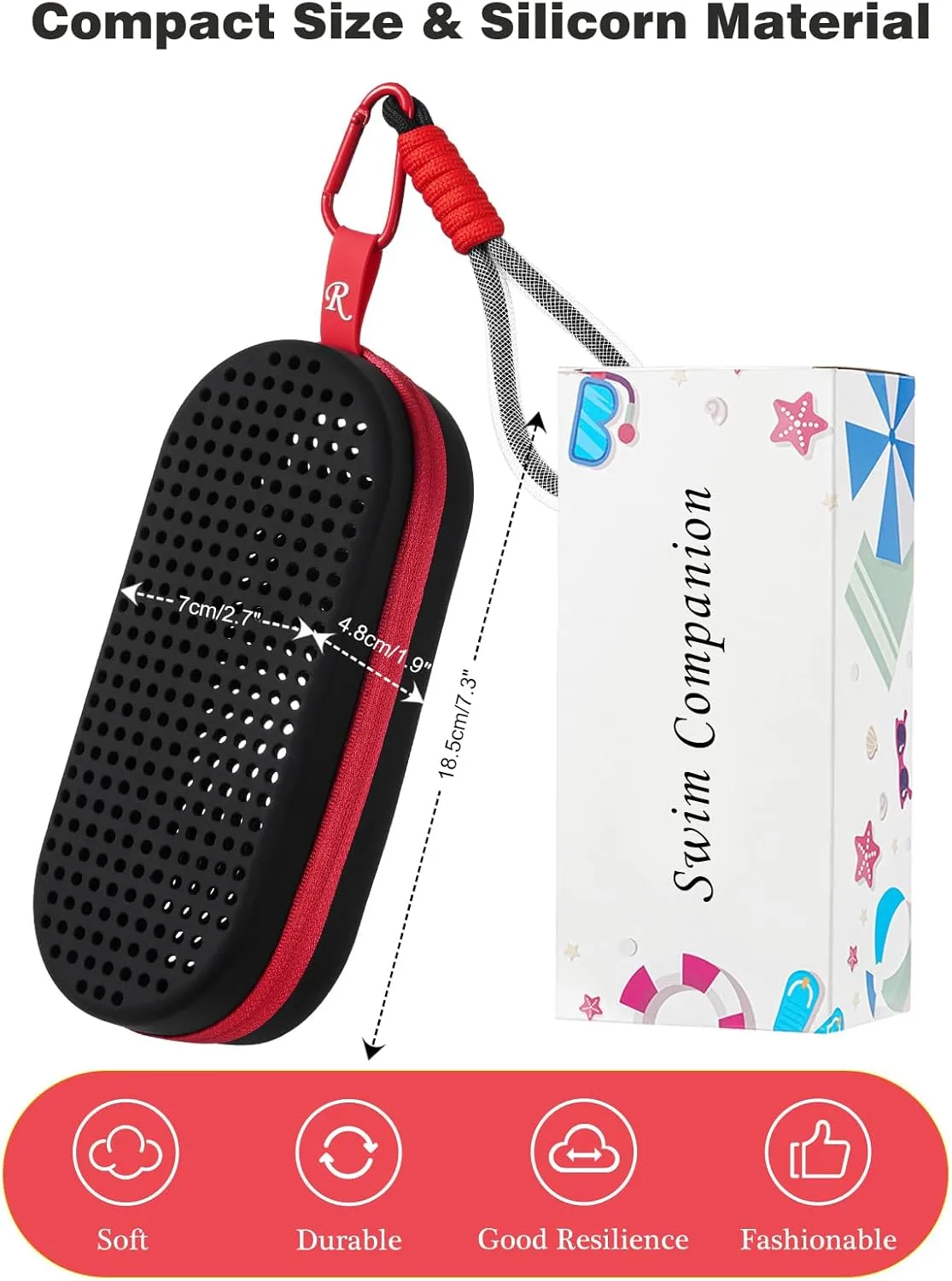 Swim Goggle Case For Swimming Goggles, Protective Cases for Goggles with Clip