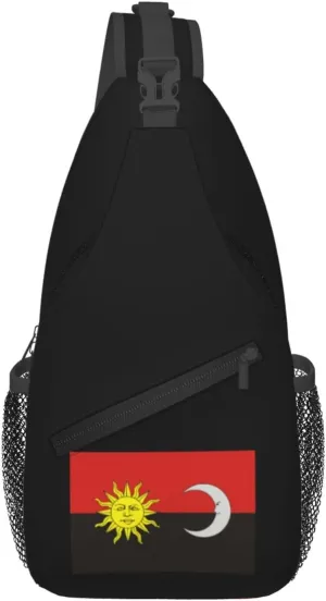 Szekely Flag (Red And Black Version) Crossbody Bags For Women Men Chest Backpack Gym Shoulder Bag Travel Outdoor Sports Casual Crossbody Bags