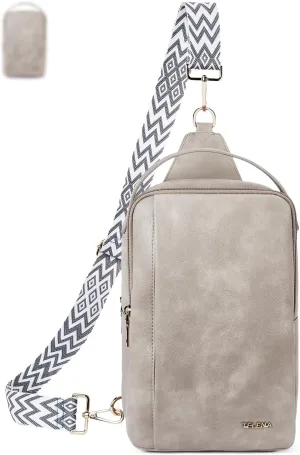 Telena Crossbody Sling Bags for Women, PU Leather Fanny Packs Cross Body Bag for Woman