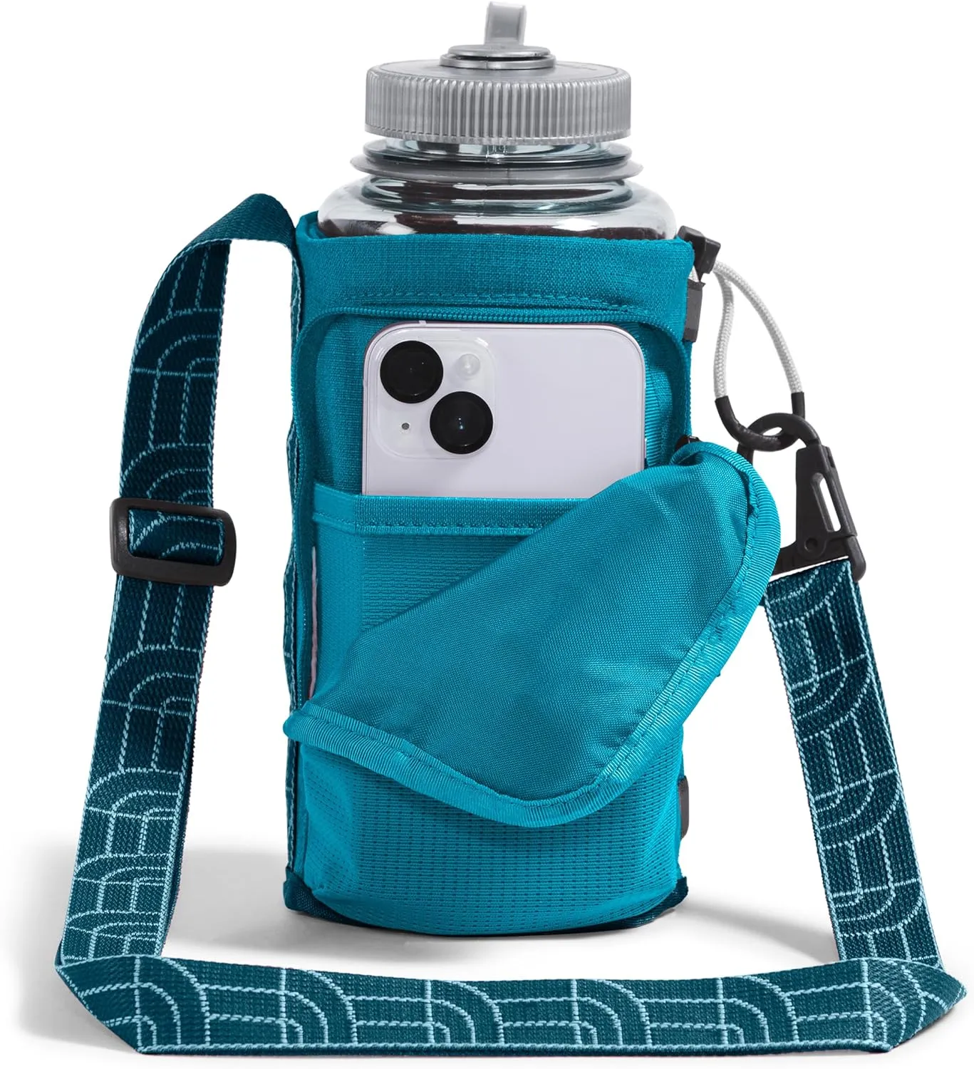 THE NORTH FACE Borealis Water Bottle Holder - PFAS Free, Midnight Petrol/Alkaline Blue, One Size
