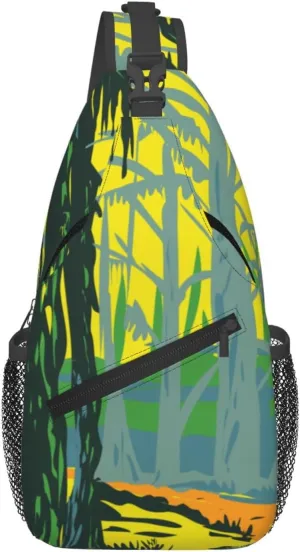 The River In The Rainforest Crossbody Bags For Women Men Chest Backpack Gym Shoulder Bag Travel Outdoor Sports Casual Crossbody Bags