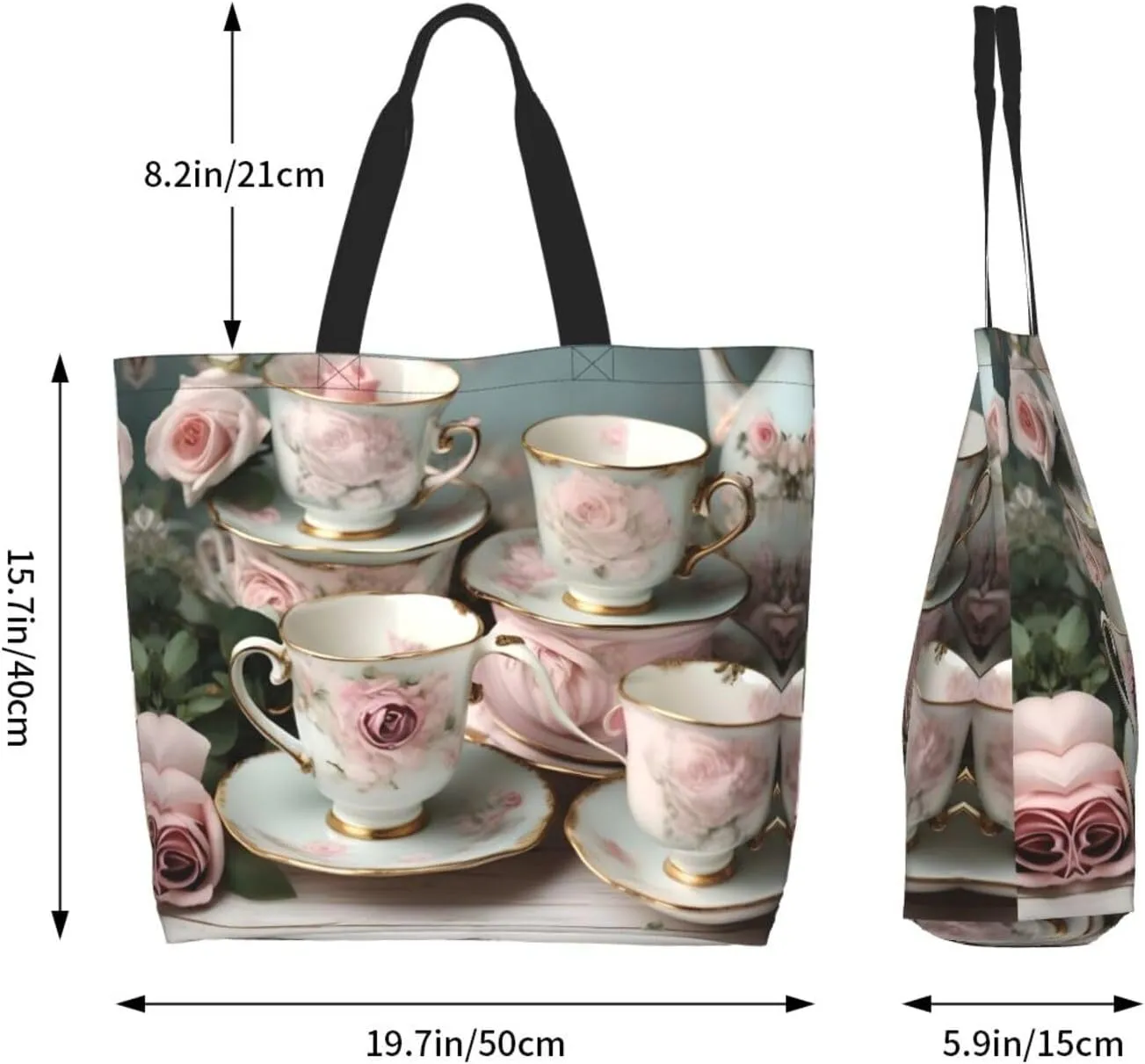 The Underwater World Tropical Fish Women Tote Bag,Casual Tote'S Handbag Big Capacity Shoulder Bag Crossbody Bag