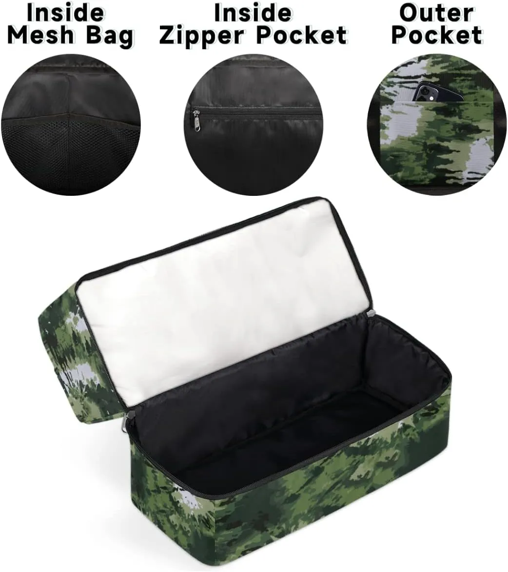 Tie Dye Camouflage Travel Duffel Bag Sports Tote Gym Bag, Double layer Large Waterproof Overnight Shoulder Weekender Bag for Women Men…