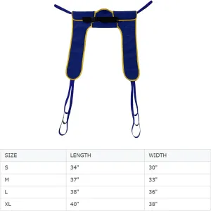 Toileting Sling, Patient Lift for Home Use Transfer Belt Medical Commode Full Body Sling -Compatible with Hoyer, Invacare, McKesson, Drive, Lumex, Medline, Joerns