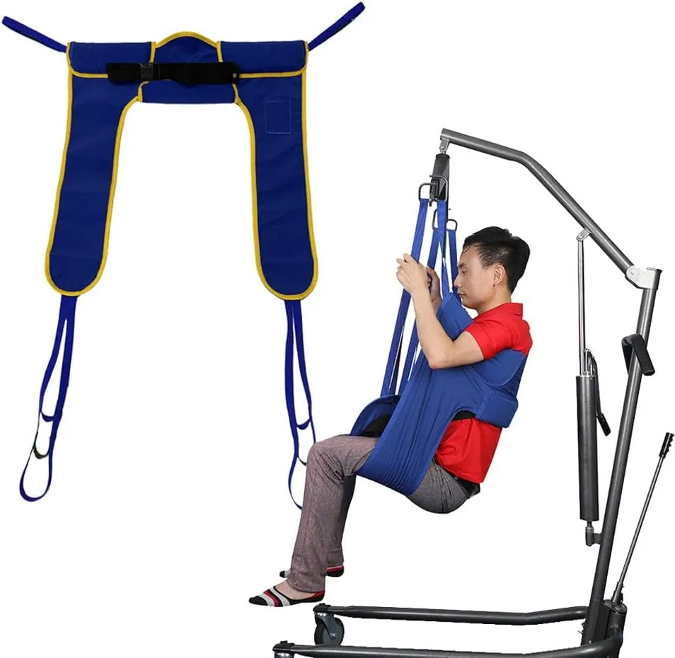 Toileting Sling, Patient Lift for Home Use Transfer Belt Medical Commode Full Body Sling -Compatible with Hoyer, Invacare, McKesson, Drive, Lumex, Medline, Joerns