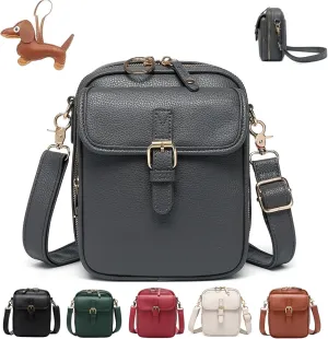 Tojoyride Crossbody Bag, Vintage Urvashi Crossbody Bag with 10 Card Slots, Women Shoulder Handbags with Anti-Theft Zipper