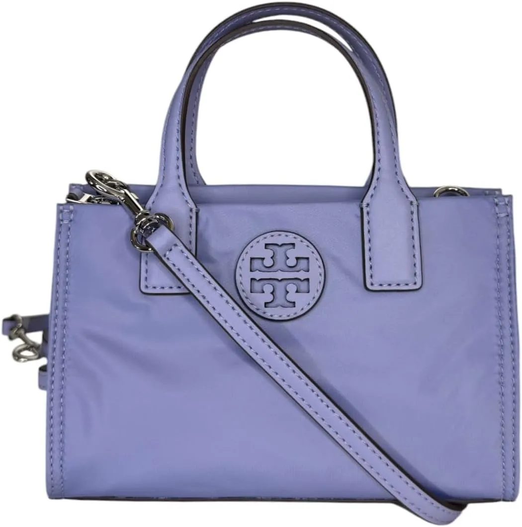 Tory Burch Women's Ella Nylon Shine Mini Tote (Pale Iris)