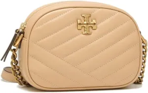Tory Burch Women's Kira Chevron Leather Devon Sand Crossbody Handbag